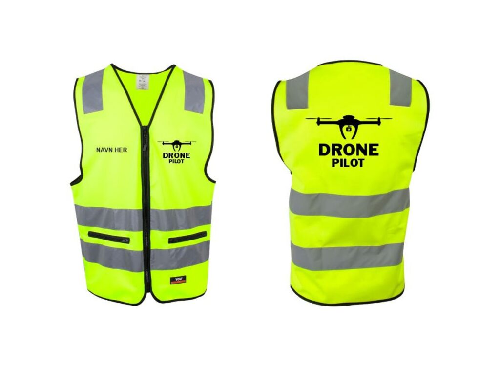 Reflective vest drone pilot - with custom name
