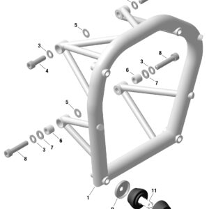 Engine suspension frame assy.