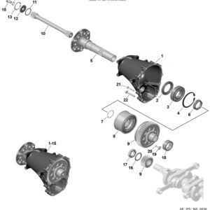 Gearset 2.54 - 3 torsion shaft packaged / lll. no. 1-15